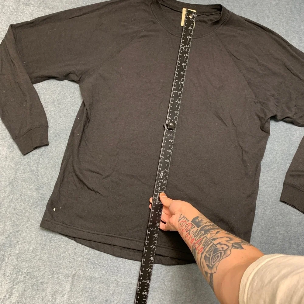 Columbia Sweater Mens Medium Black Cotton Blend Crewneck Raglan Sleeve Pullover